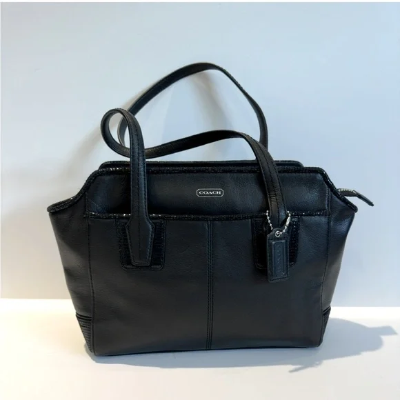 Coach Taylor Leather Bette Mini Tote Crossbody Bag in Black - Picture 1 of 4